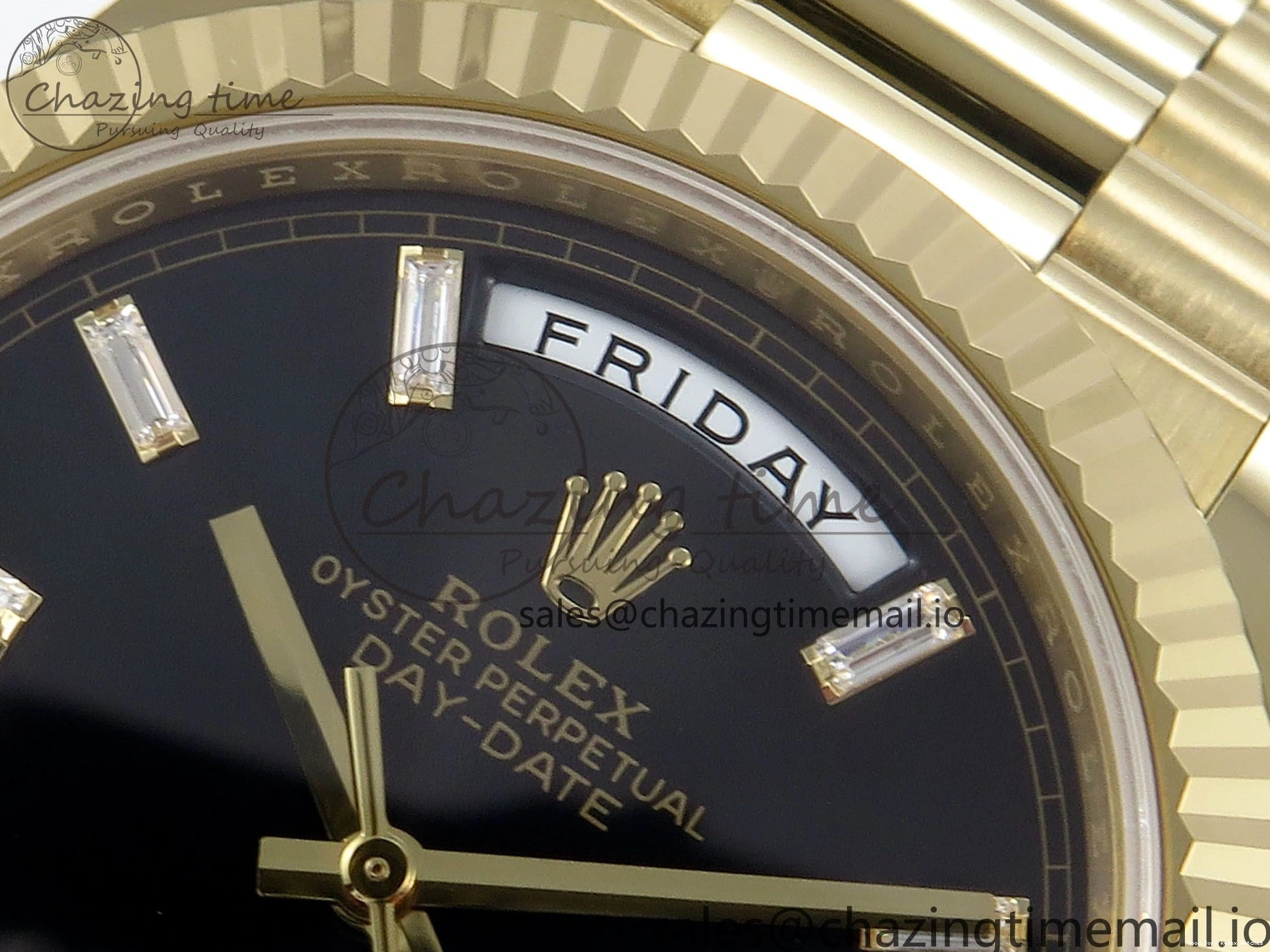 Good Copy Rolex Watches Weight) 1:1 Crystal Resilient Date Bracelet President Best Black Day 228238 Dial (Gain 40 Edition YG on 799 A2836 Noob 0116